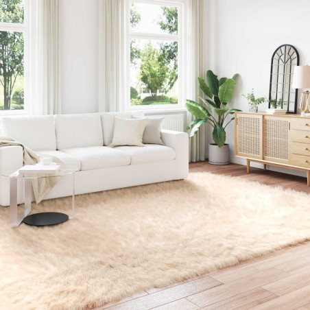 Tapis en fausse TAFALLA Beige 200 x 280 cm Polyester 514138514138