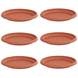 Plateau à fleurs rond 6 pcs Rouge brique Ø 21,5 x 2,5 cm 514198514198