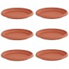 Plateau à fleurs rond 6 pcs Rouge brique Ø 21,5 x 2,5 cm 514198514198