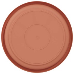 Plateau à fleurs rond 24 pcs Rouge brique Ø 14 x 2 cm Plastique 514199514199