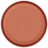 Plateau à fleurs rond 24 pcs Rouge brique Ø 14 x 2 cm Plastique 514200514200