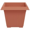 Pot de Fleurs Carré 6 pcs Rouge brique 38 x 38 x 30 cm 514201514201