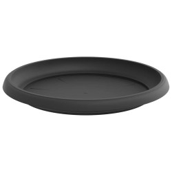Plateau à fleurs rond 24 pcs Noir Ø 21,5 x 2,5 cm Plastique 514202514202