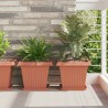 Pot de Fleurs Carré 6 pcs Rouge brique 33 x 33 x 26 cm 514203514203