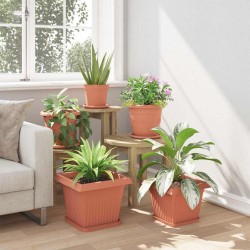 Pot de Fleurs Carré 6 pcs Rouge brique 33 x 33 x 26 cm 514203514203