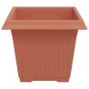 Pot de Fleurs Carré 6 pcs Rouge brique 33 x 33 x 26 cm 514203514203
