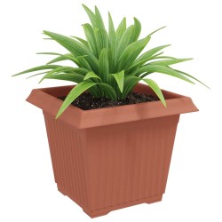 Pot de Fleurs Carré 6 pcs Rouge brique 28,5 x 28,5 x 22 cm 514204514204