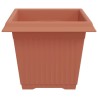 Pot de Fleurs Carré 6 pcs Rouge brique 28,5 x 28,5 x 22 cm 514204514204