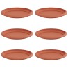 Plateau à fleurs rond 6 pcs Rouge brique Ø 17,5 x 2 cm 514208514208