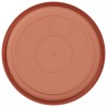 Plateau à fleurs rond 6 pcs Rouge brique Ø 14 x 2 cm Plastique 514209514209
