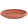 Plateau à fleurs rond 24 pcs Rouge brique Ø 14 x 2 cm Plastique 514210514210