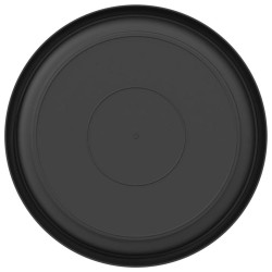 Plateau à fleurs rond 6 pcs Noir Ø 14 x 2 cm Plastique 514212514212