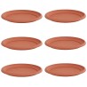 Plateau à fleurs rond 6 pcs Rouge brique Ø 27 x 2,5 cm 514216514216