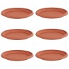 Plateau à fleurs rond 6 pcs Rouge brique Ø 23,5 x 2,5 cm 514217514217