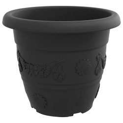 Pot à fleurs rond 24 pcs Noir Ø 34 x 28 cm Plastique 514218514218