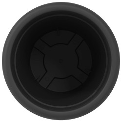Pot à fleurs rond 24 pcs Noir Ø 34 x 28 cm Plastique 514218514218