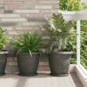 Pot à fleurs rond 24 pcs Noir Ø 39 x 32 cm Plastique 514219514219