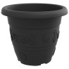 Pot à fleurs rond 24 pcs Noir Ø 39 x 32 cm Plastique 514219514219