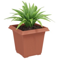 Pot de Fleurs Carré 6 pcs Rouge brique 16 x 16 x 14 cm 514220514220