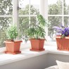 Pot de Fleurs Carré 6 pcs Rouge brique 16 x 16 x 14 cm 514220514220