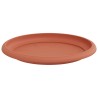 Plateau à fleurs rond 24 pcs Rouge brique Ø 14 x 2 cm Plastique 514221514221