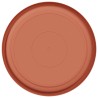 Plateau à fleurs rond 24 pcs Rouge brique Ø 14 x 2 cm Plastique 514221514221