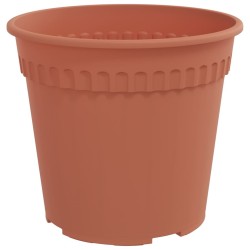 Pot à fleurs rond 24 pcs Rouge brique Ø 19 x 16 cm Plastique 514222514222