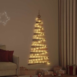 Sapin de Noël avec 80 LED Naturel 150 cm frêne massif 514229514229