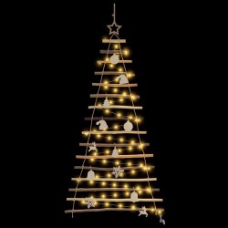 Sapin de Noël avec 80 LED Naturel 150 cm frêne massif 514229514229