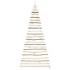 Sapin de Noël avec 130 LED Naturel 210 cm frêne massif 514230514230