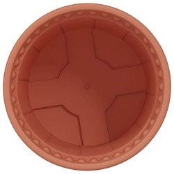 Pot à fleurs rond 6 pcs Rouge brique Ø 12,5 x 10 cm Plastique 514231514231