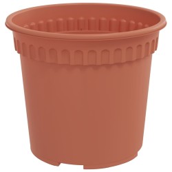 Pot à fleurs rond 6 pcs Rouge brique Ø 15 x 12 cm Plastique 514232514232