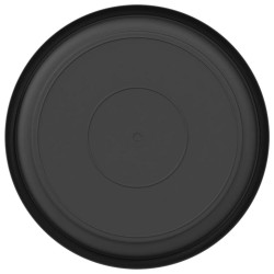 Plateau à fleurs rond 24 pcs Noir Ø 19 x 2 cm Plastique 514235514235