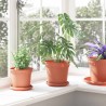 Pot à fleurs rond 24 pcs Rouge brique Ø 17 x 14 cm Plastique 514236514236