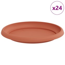 Plateau à fleurs rond 24 pcs Rouge brique Ø 21,5 x 2,5 cm 514237514237