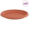 Plateau à fleurs rond 24 pcs Rouge brique Ø 21,5 x 2,5 cm 514237514237