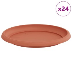 Plateau à fleurs rond 24 pcs Rouge brique Ø 23,5 x 2,5 cm 514238514238