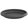 Plateau à fleurs rond 24 pcs Noir Ø 15,5 x 2 cm Plastique 514241514241