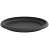Plateau à fleurs rond 24 pcs Noir Ø 17,5 x 2 cm Plastique 514242514242