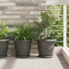 Pot à fleurs rond 24 pcs Noir Ø 30 x 25 cm Plastique 514243514243