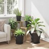 Pot à fleurs rond 24 pcs Noir Ø 30 x 25 cm Plastique 514243514243