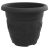 Pot à fleurs rond 24 pcs Noir Ø 30 x 25 cm Plastique 514243514243