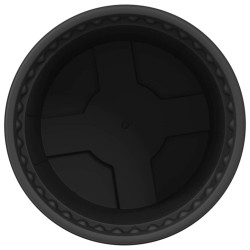 Pot à fleurs rond 24 pcs Noir Ø 12,5 x 10 cm Plastique 514246514246
