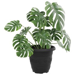 Pot à fleurs rond 24 pcs Noir Ø 26 x 21,5 cm Plastique 514247514247