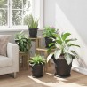 Pot à fleurs rond 24 pcs Noir Ø 26 x 21,5 cm Plastique 514247514247