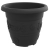Pot à fleurs rond 24 pcs Noir Ø 26 x 21,5 cm Plastique 514247514247