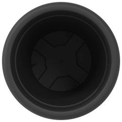 Pot à fleurs rond 24 pcs Noir Ø 26 x 21,5 cm Plastique 514247514247