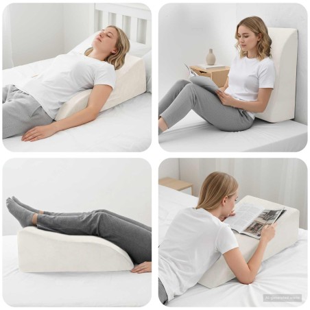 Coussin pour les jambes Blanc 68 x 40 x 21,5 cm Mousse PU 514251514251