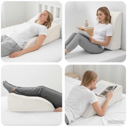 Coussin pour les jambes Blanc 68 x 41 x 24 cm Mousse PU 514252514252