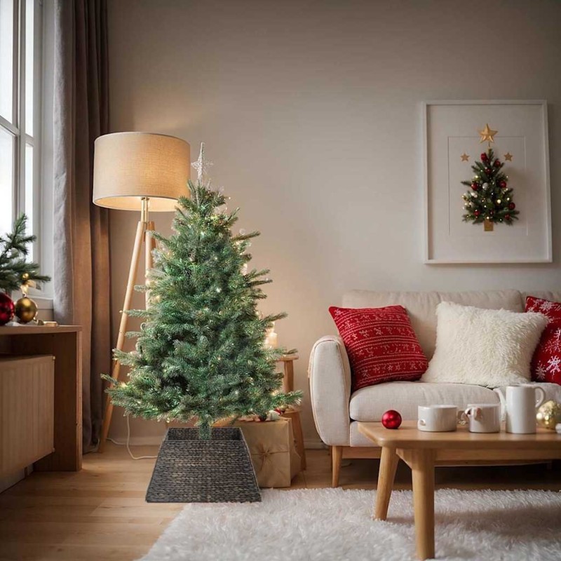 Collier de sapin de Noël Noir 60 x 60 x 28 cm Jacinthe d'eau 514256514256